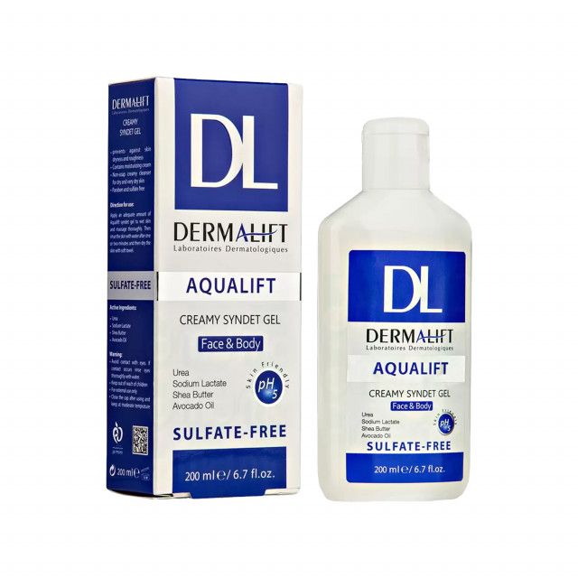 ژل شستشوی کرم دار درمالیفت مدل Aqualift حجم ۲۰۰ میلی لیتر