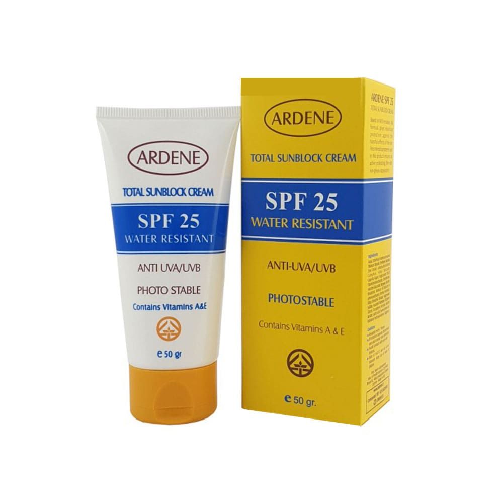 کرم ضد آفتاب آردن SPF 25 وزن ۵۰ گرم – بی رنگ